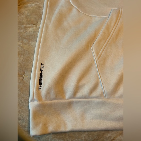 Nike Therma-Fit Pullover Fitness White Hoodie Mens Sz XXL Athleisure Gym Workout - Picture 7 of 11